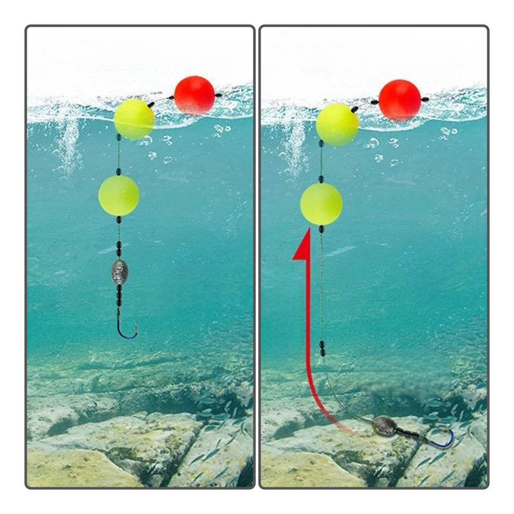 1#-10# EPS Float Ball Foam Ball Eye-catching Beans Modified Float Ball Float Spherical Buoy Fishing Gear Bright Colors