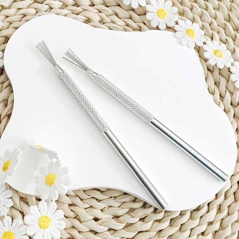 7 Pin Feather Wire Texture Ceramics Tools Polymer Clay Sculpting Modeling Tool DIY Pottery Brush Pottery Tools Cake Accessories