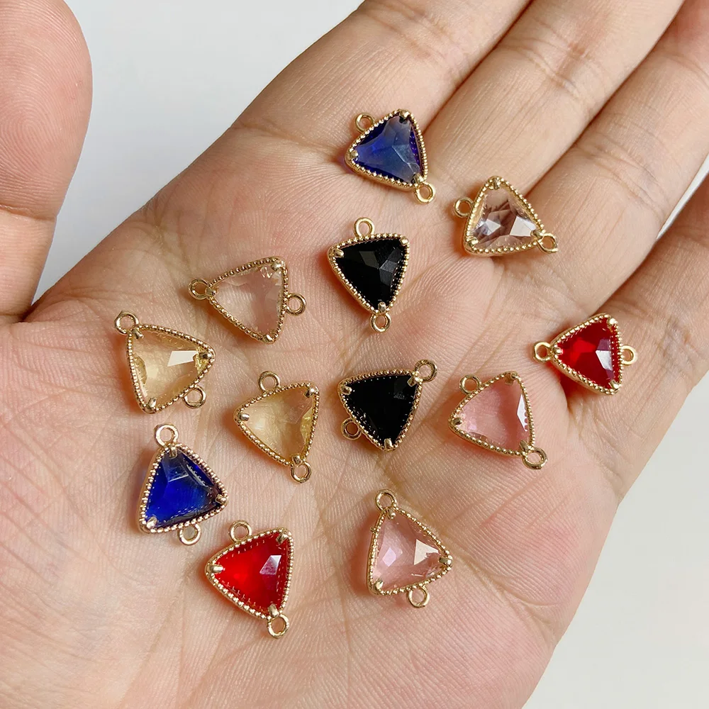 Wholesale 5pcs Various Polished Glass Crystal Pendants Charms For DIY Earrings Necklace Making Jewelry Supplies Accessories
