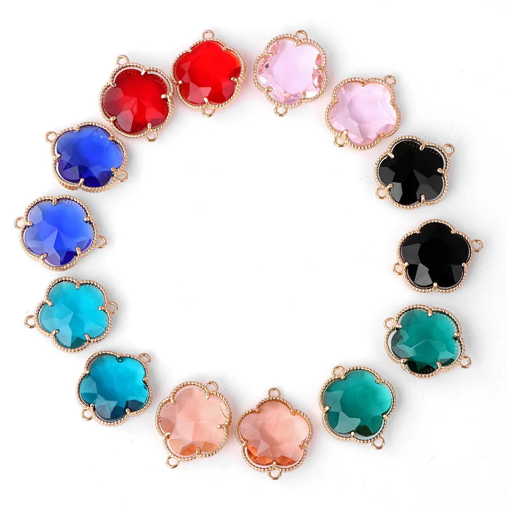 Wholesale 5pcs Various Polished Glass Crystal Pendants Charms For DIY Earrings Necklace Making Jewelry Supplies Accessories