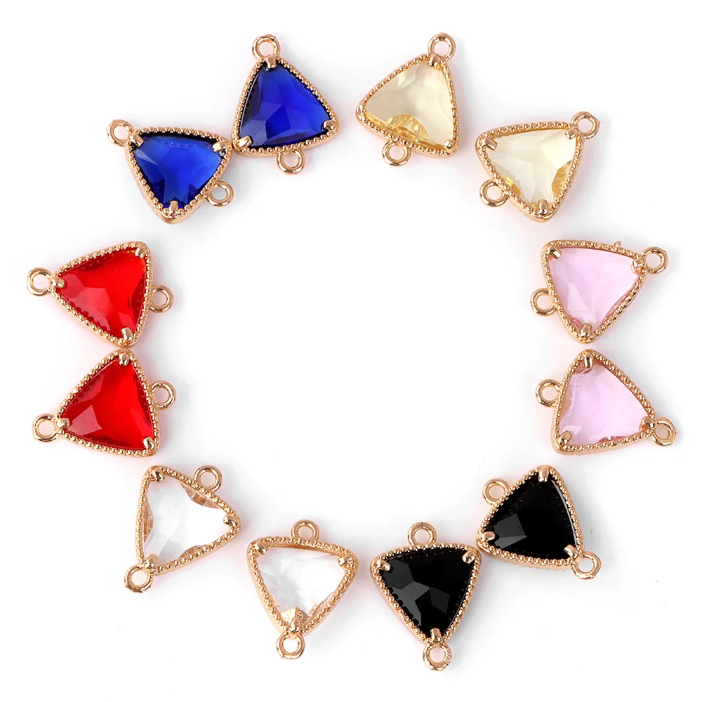 Wholesale 5pcs Various Polished Glass Crystal Pendants Charms For DIY Earrings Necklace Making Jewelry Supplies Accessories