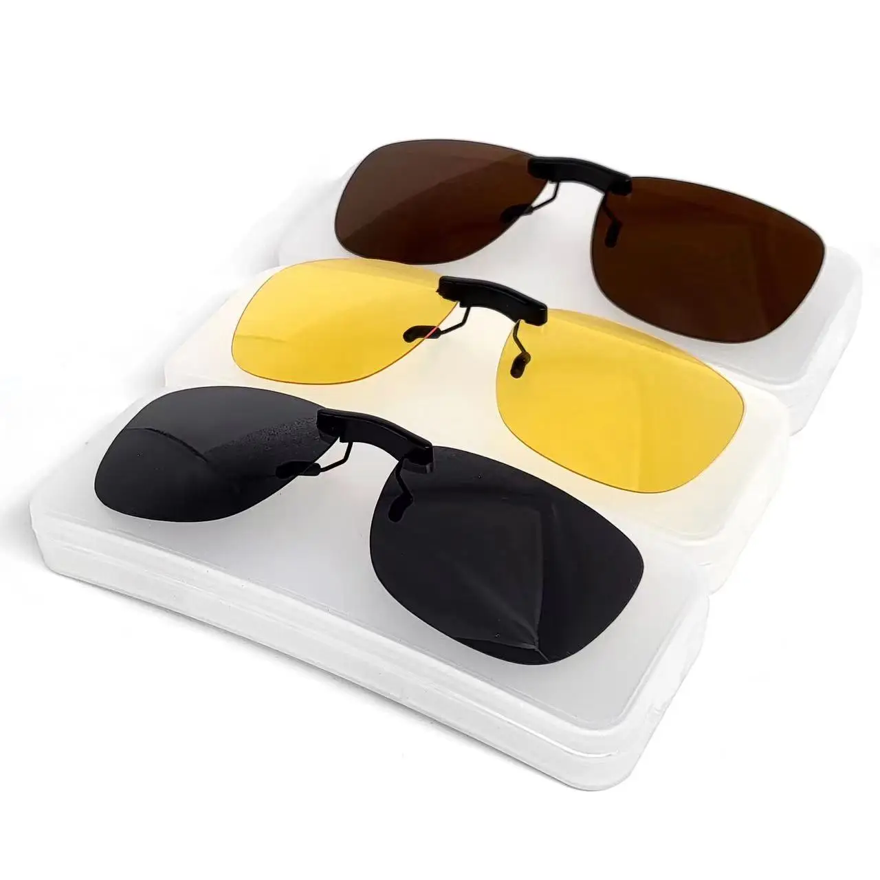 VIVIBEE Driving Clip On Sunglasses Unisex Eyeglasses Men Polarized Women Night Vision Fishing UV400 Outdoor Sun Glasses