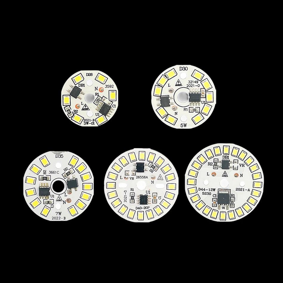 LED Chip for Lamp Bulb 3W 5W 7W 9W 12W SMD 2835 Round Light Beads AC 220V-240V Bulb Chip Lighting Spotlight 90 Lumen/W