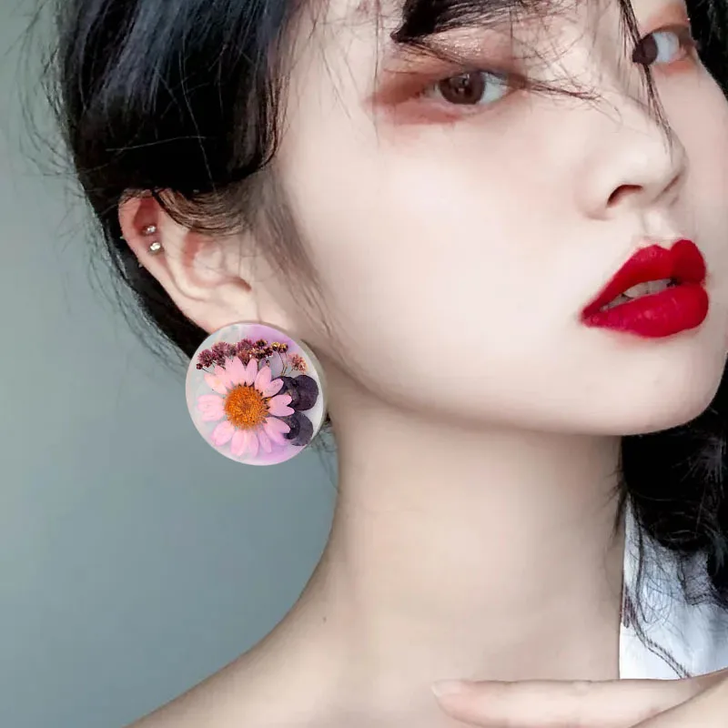 Earring Pendant Silicone Mold Epoxy Resin Jewelry Making Molds Heart Leaves Moon DIY Charms Pendant Mould Creative Jewelry Craft