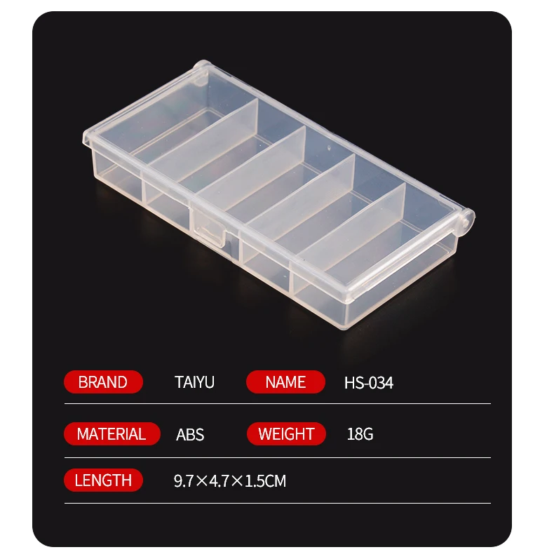 TAIYU Portable Fishing Tackle Box Mini Storage Case for Jig Lure Spoon Bait Hook Tool Accessories Carp Fly Fishing Organizer Box