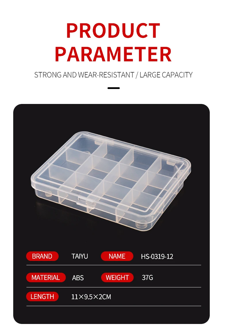 TAIYU Portable Fishing Tackle Box Mini Storage Case for Jig Lure Spoon Bait Hook Tool Accessories Carp Fly Fishing Organizer Box