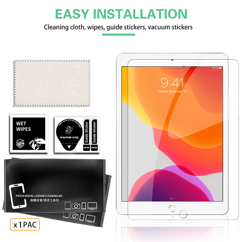 For 2019 2020 iPad 10.2 iPad Pro 11 Air 3 10.5 Screen Protector Tempered Glass for 9.7 iPad 3 4 5 6 7 8th Mini 2 3 4 5 7.9