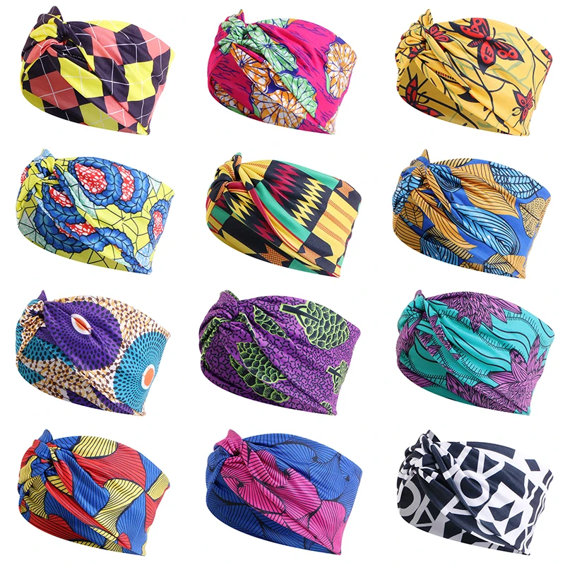 African Print Stretch Bandana Head Wrap Long Scarf Satin Floral Ankara Dashiki Women Party Turban Headwear Cap Hair Accessories