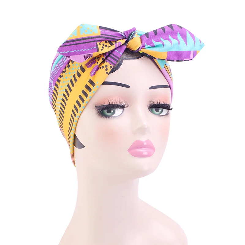African Print Stretch Bandana Head Wrap Long Scarf Satin Floral Ankara Dashiki Women Party Turban Headwear Cap Hair Accessories