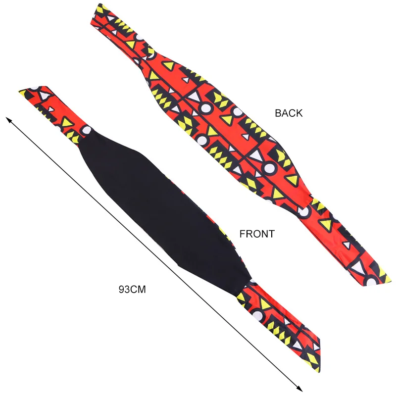 African Print Stretch Bandana Head Wrap Long Scarf Satin Floral Ankara Dashiki Women Party Turban Headwear Cap Hair Accessories