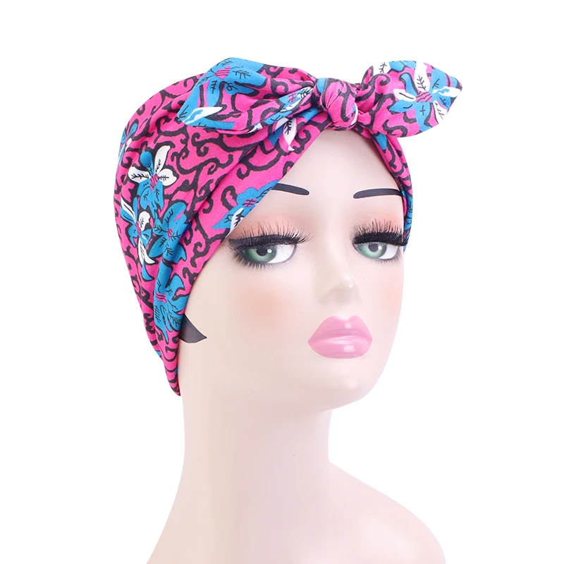 African Print Stretch Bandana Head Wrap Long Scarf Satin Floral Ankara Dashiki Women Party Turban Headwear Cap Hair Accessories