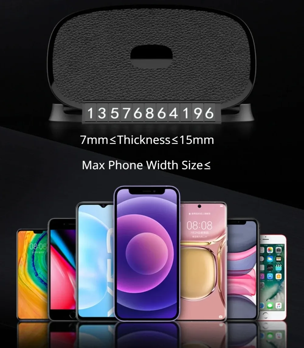 Multi-Purpose Car Phone Holder Dashboard Universal 3 To 6.5 Inch Mobile Phone Clip Mount Bracket for IPhone XR XS MAX GPS Stand