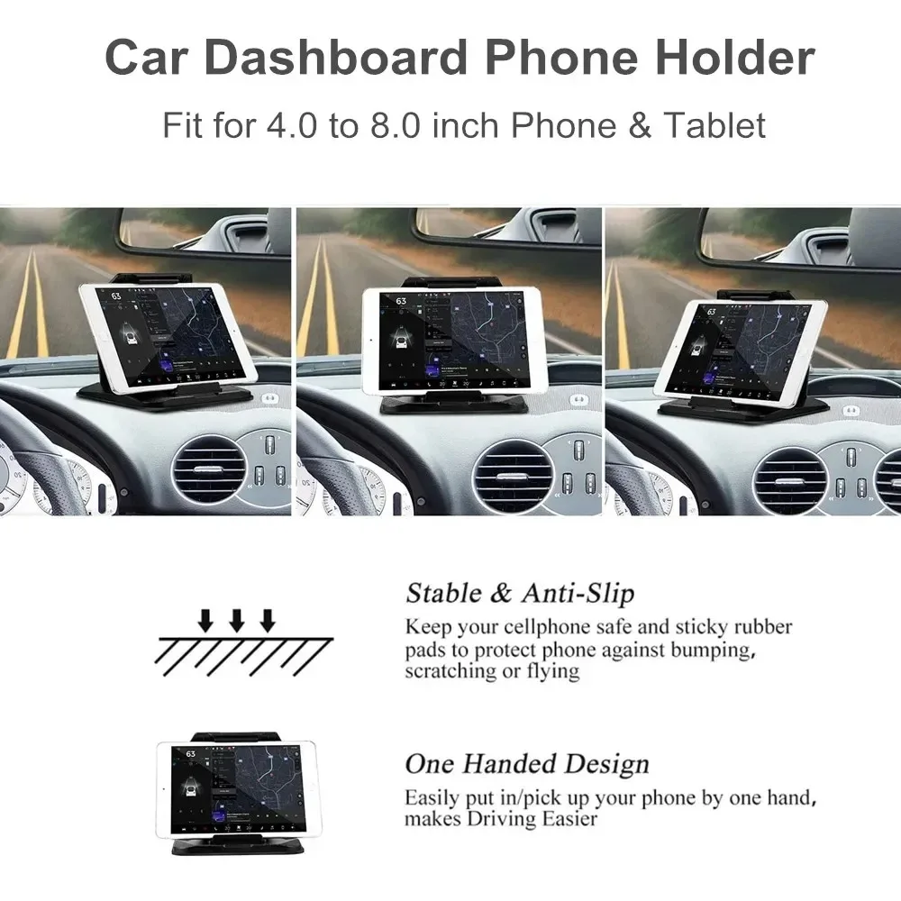 Multi-Purpose Car Phone Holder Dashboard Universal 3 To 6.5 Inch Mobile Phone Clip Mount Bracket for IPhone XR XS MAX GPS Stand