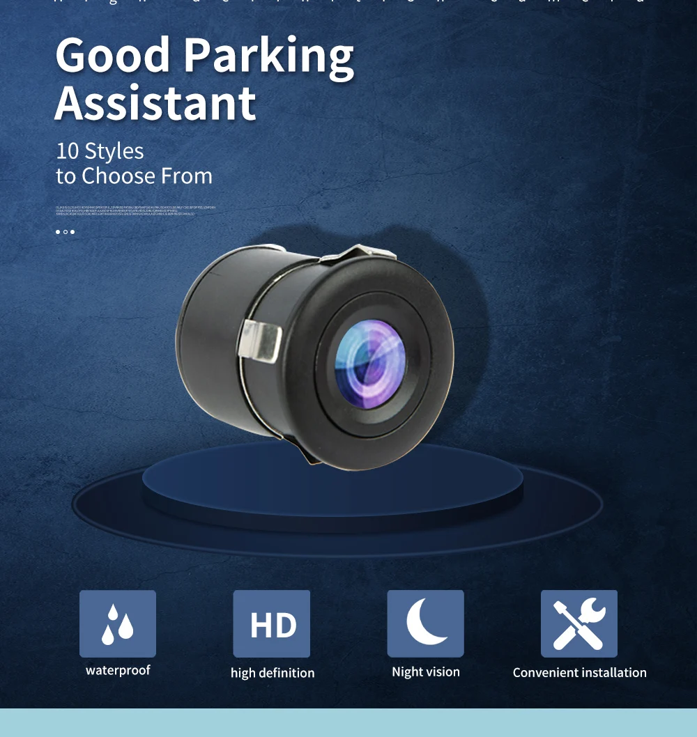 SINOVCLE Reverse Camera Rearview Car Infrared Night With & Without LED Vehicle Backup Wiring Waterproof HD Camera Kit