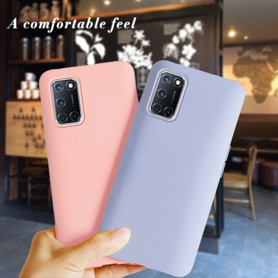 For OPPO A52 A72 A92 Case Silicone TPU Soft Phone Case For OPPO A72 A52 A 72 52 92 OPPOA72 OppoA52 Cases Candy Full Cover Coque