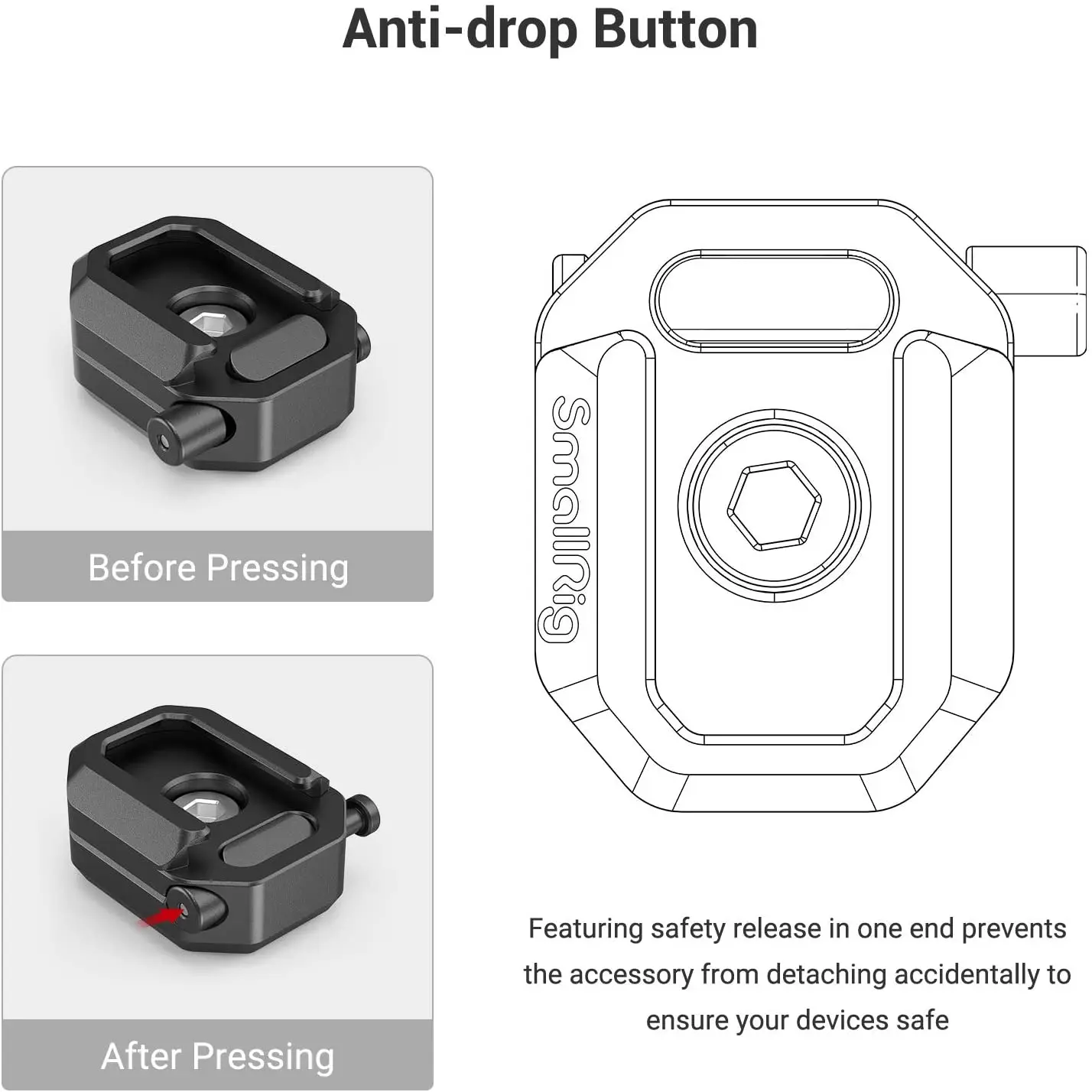 SmallRig Multi-Functional Cold Shoe Mount with Safety Release 2797