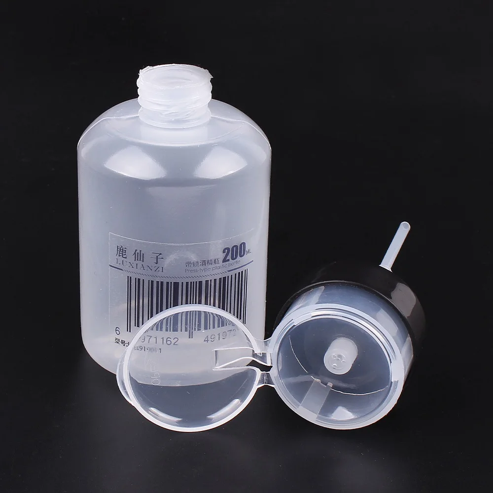 LUXIANZI 200ml Press-on Plastic Alcohol Bottle With Lock Storage Cleaner Soldering Paste Flux Press For Phone PC Tablet Repair