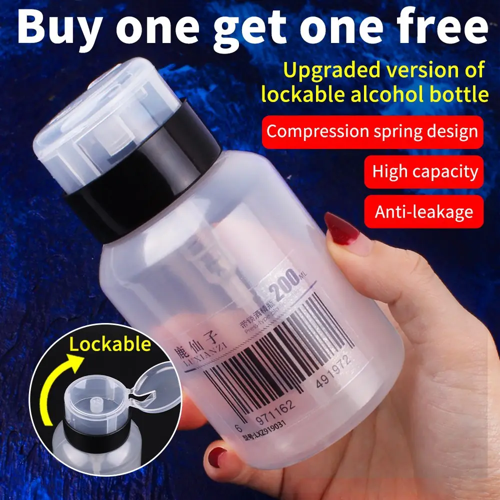 LUXIANZI 200ml Press-on Plastic Alcohol Bottle With Lock Storage Cleaner Soldering Paste Flux Press For Phone PC Tablet Repair