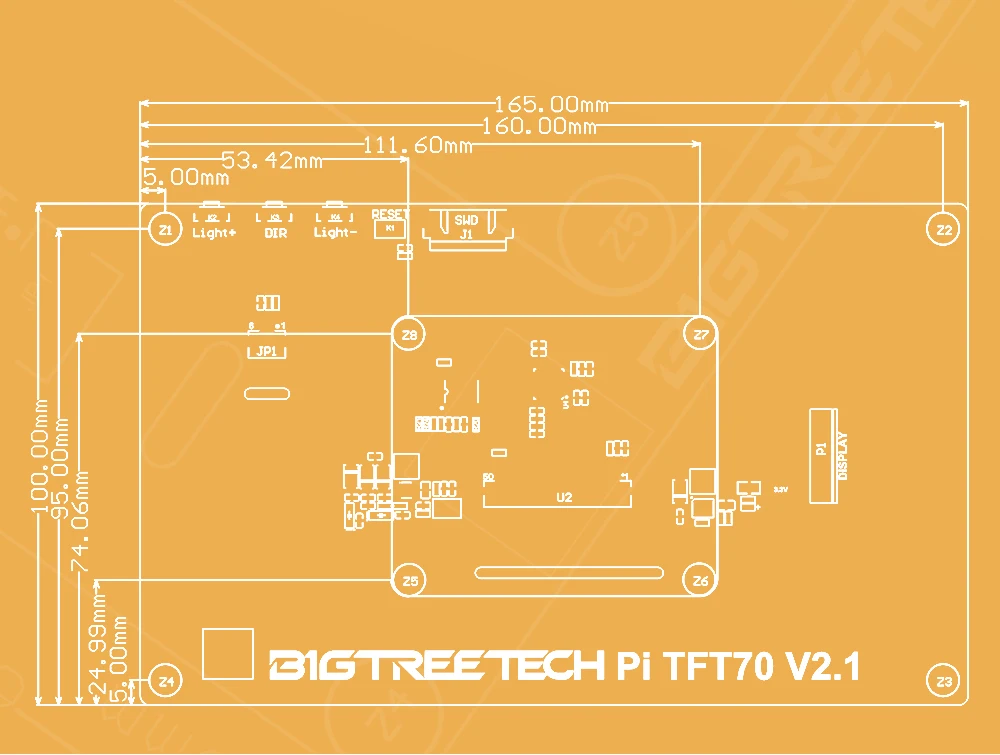 BIGTREETECH PITFT50 PITFT43 PITFT70 DSI Capacitive Touch Screen Raspberry PI LCD Display For Octopus Pro Control Board TMC5160