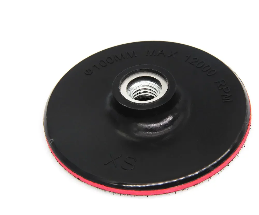 4" Hook & Loop Backing Plate 100mm M14 Thread Thin Type Adhesive Backer Pad Buffing Disc For Car Polishing Stone Angle Grinder