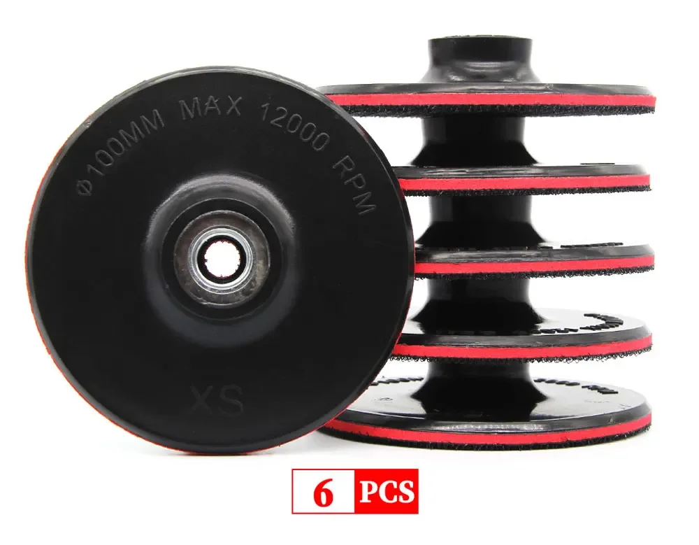 4" Hook & Loop Backing Plate 100mm M14 Thread Thin Type Adhesive Backer Pad Buffing Disc For Car Polishing Stone Angle Grinder