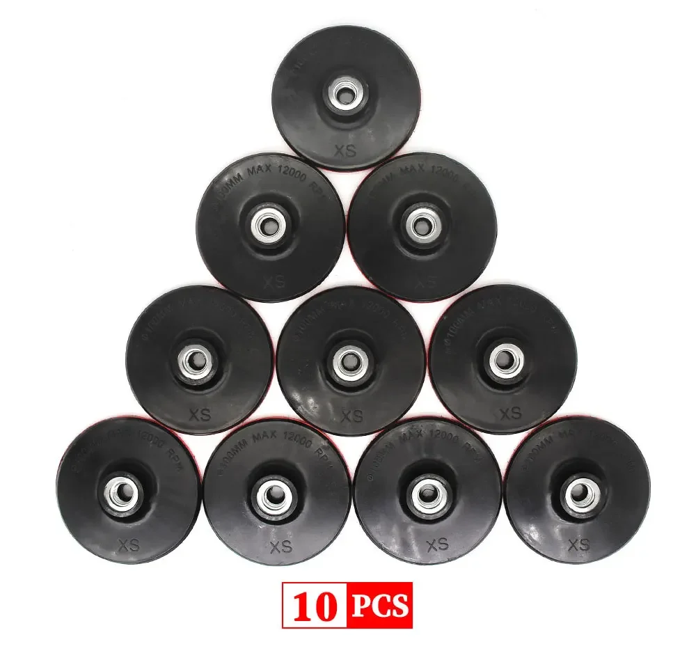 4" Hook & Loop Backing Plate 100mm M14 Thread Thin Type Adhesive Backer Pad Buffing Disc For Car Polishing Stone Angle Grinder