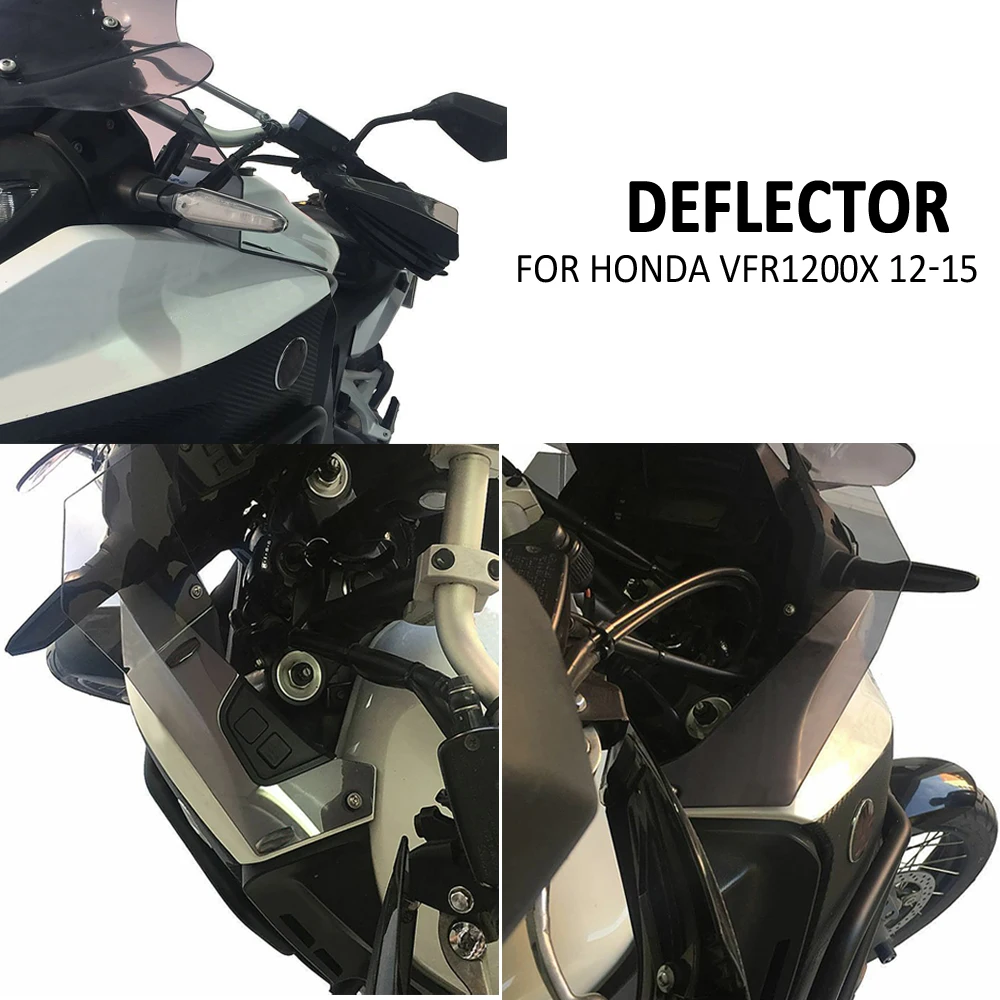 NEW Motorcycle Accessories FOR Honda VFR1200X Crosstourer Side Windshield Windscreen Deflector 2012-2015 VFR 1200 X 2013 2014