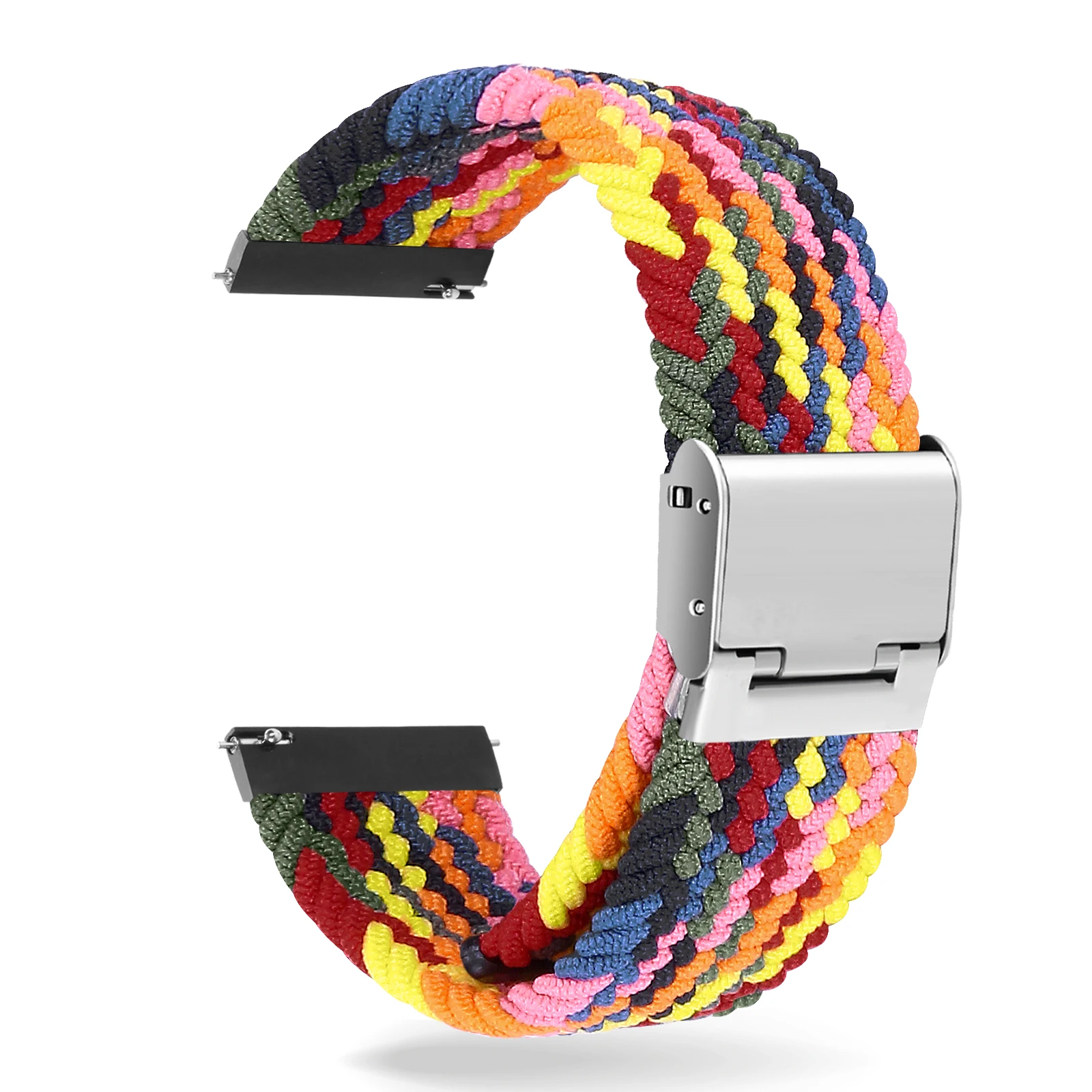 20mm 22mm Nylon Loop Strap for Samsung Galaxy Watch 7 6 5 4 40/44mm Adjustable Elastic Strap for Huawei GT5 GT4 3/4Pro Wristband