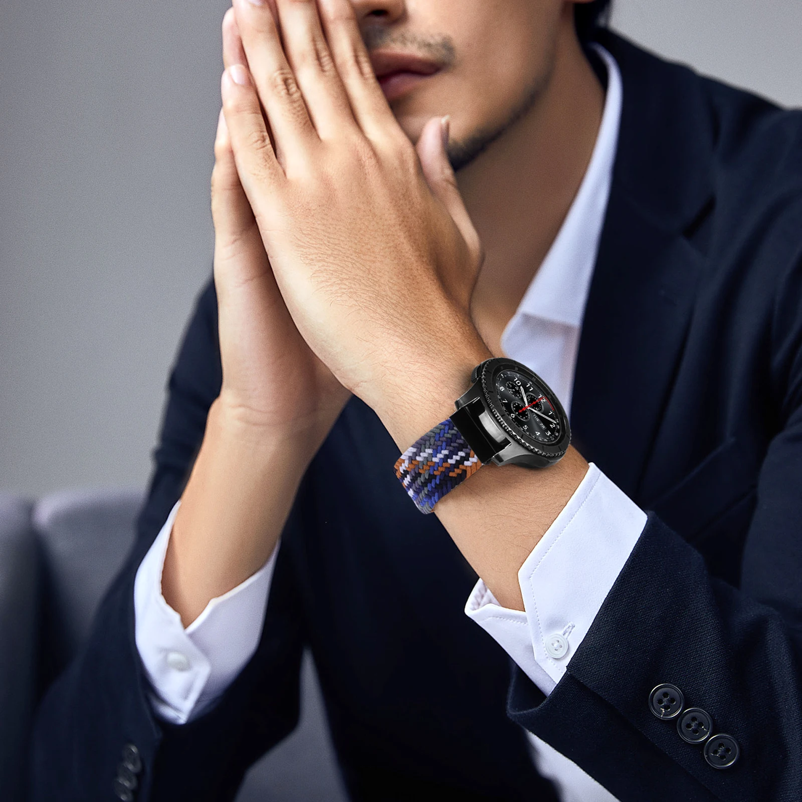 20mm 22mm Nylon Loop Strap for Samsung Galaxy Watch 7 6 5 4 40/44mm Adjustable Elastic Strap for Huawei GT5 GT4 3/4Pro Wristband