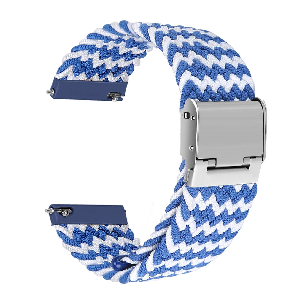 20mm 22mm Nylon Loop Strap for Samsung Galaxy Watch 7 6 5 4 40/44mm Adjustable Elastic Strap for Huawei GT5 GT4 3/4Pro Wristband