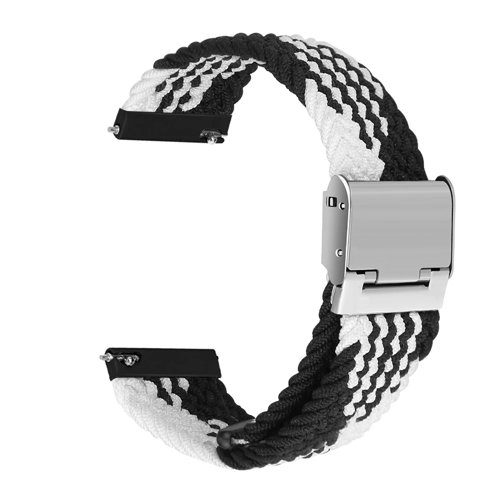 20mm 22mm Nylon Loop Strap for Samsung Galaxy Watch 7 6 5 4 40/44mm Adjustable Elastic Strap for Huawei GT5 GT4 3/4Pro Wristband