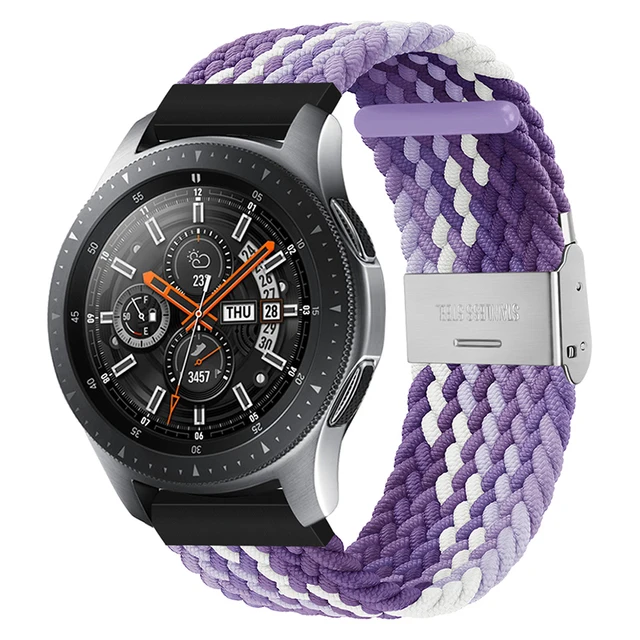20mm 22mm Nylon Loop Strap for Samsung Galaxy Watch 7 6 5 4 40/44mm Adjustable Elastic Strap for Huawei GT5 GT4 3/4Pro Wristband
