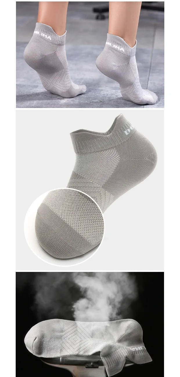 Athletic Sport Ankle Boat Socks Nylon Bright Color Outdoor Basketball Bike Running Breathable Quick-Drying No Show Travel Socks
