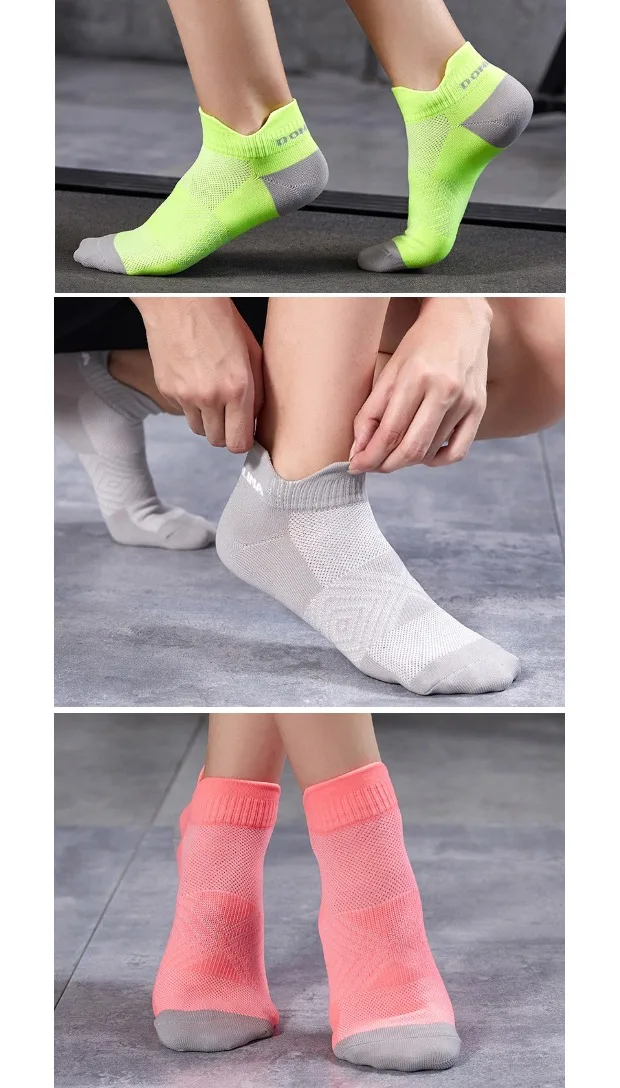 Athletic Sport Ankle Boat Socks Nylon Bright Color Outdoor Basketball Bike Running Breathable Quick-Drying No Show Travel Socks