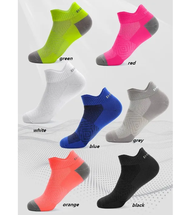Athletic Sport Ankle Boat Socks Nylon Bright Color Outdoor Basketball Bike Running Breathable Quick-Drying No Show Travel Socks