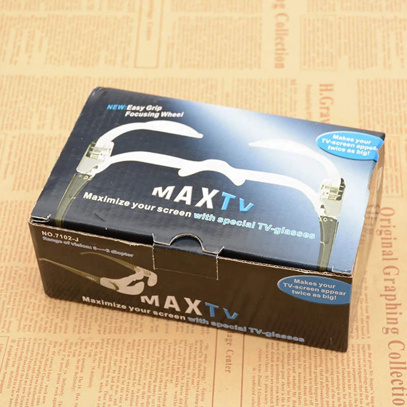 2.1X Max TV Glasses Magnifier Lens with Diopter +3 Binocular Cell Phone Magnifying Glasses with Phone Holder for TV Screen Watch