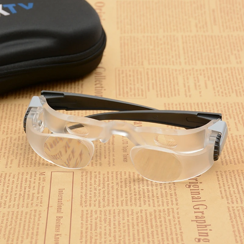 2.1X Max TV Glasses Magnifier Lens with Diopter +3 Binocular Cell Phone Magnifying Glasses with Phone Holder for TV Screen Watch