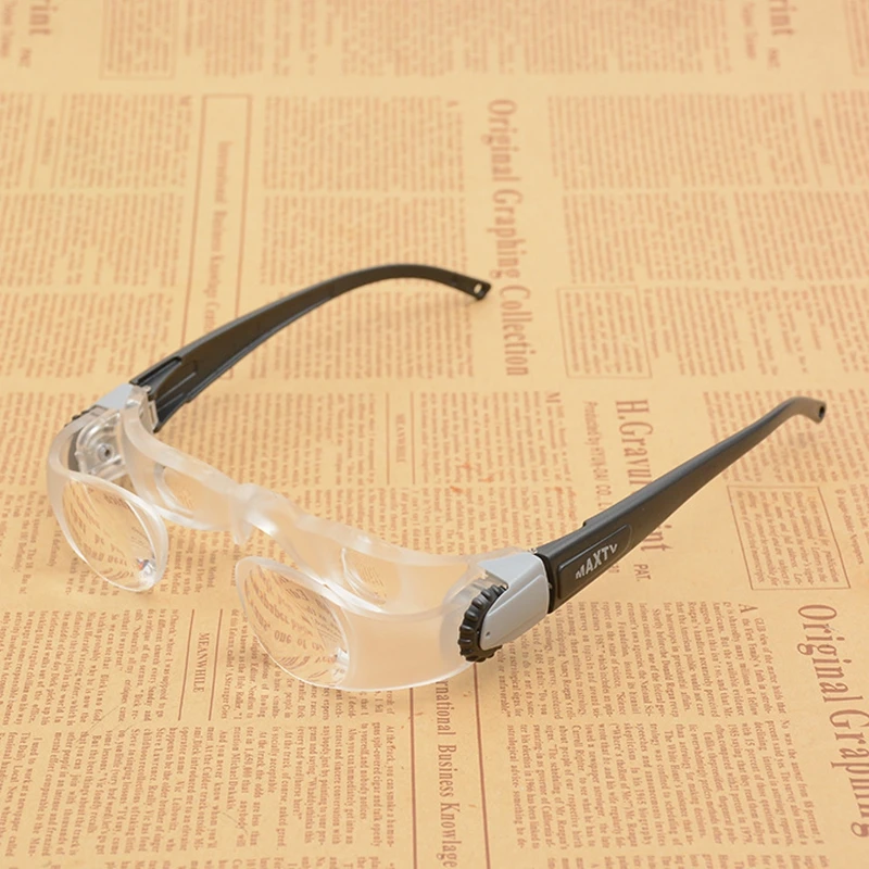 2.1X Max TV Glasses Magnifier Lens with Diopter +3 Binocular Cell Phone Magnifying Glasses with Phone Holder for TV Screen Watch