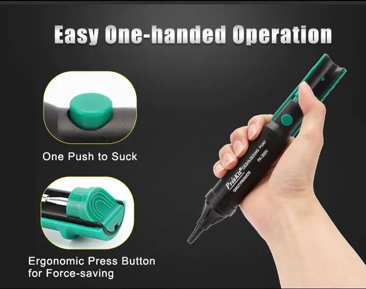 Original Pro'skit Proskit 8PK-366N-G Suction Cup Suction Gun Soldering Iron Pen Hand Tool Suction Pump Quick and Easy