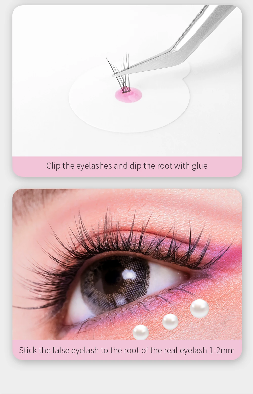 GLAMLASH Eyelash Extension Glue Individual False Lashes Black Adhesive Kit for Professional Use 0.3-2 Sec Dry Time