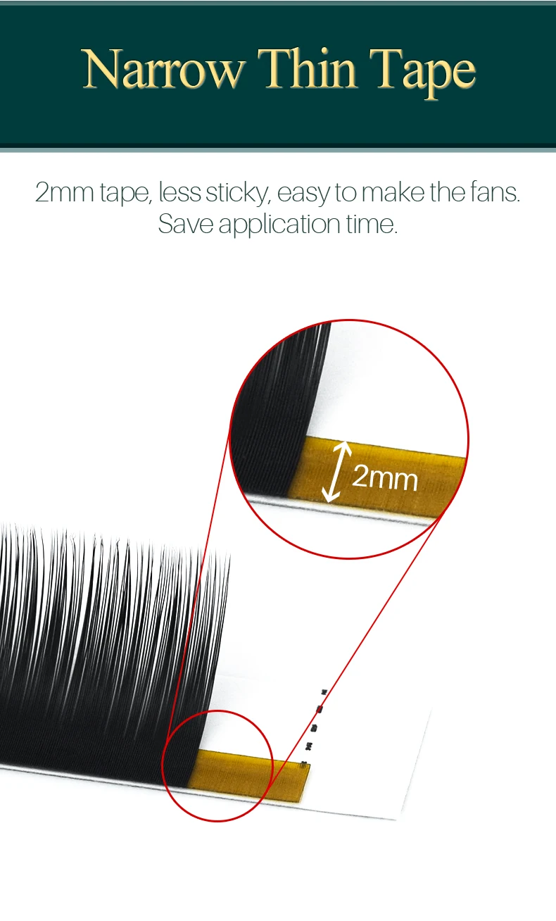 H&L SINCE 1990 20Rows Faux Individual Lashes Maquiagem Cilios for Professionals Black Soft Eyelash Extension Thin Tape