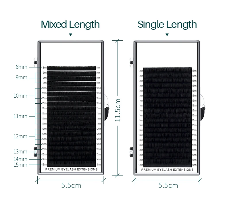 H&L SINCE 1990 20Rows Faux Individual Lashes Maquiagem Cilios for Professionals Black Soft Eyelash Extension Thin Tape