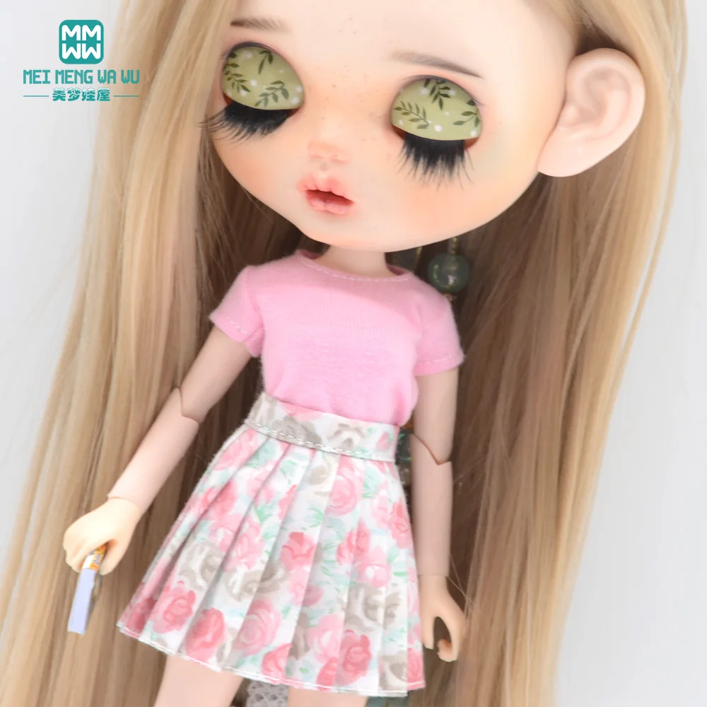 Blyth Doll Clothes Fashion Three-piece Purple Wool Cardigan for Toys Azone OB23 OB24 Doll Accessories