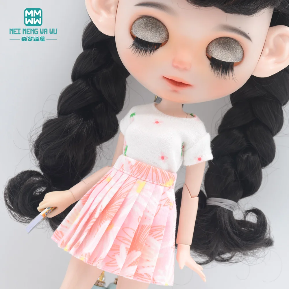 Blyth Doll Clothes Fashion Three-piece Purple Wool Cardigan for Toys Azone OB23 OB24 Doll Accessories