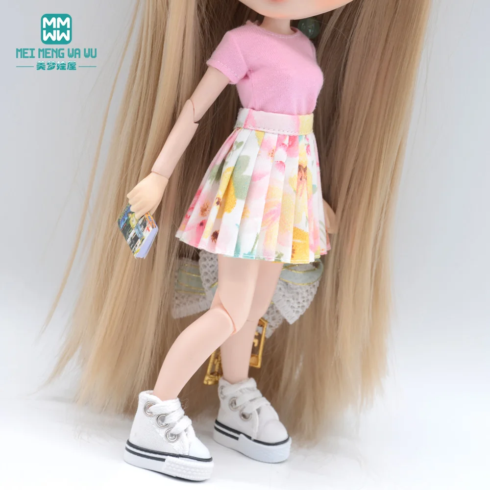 Blyth Doll Clothes Fashion Three-piece Purple Wool Cardigan for Toys Azone OB23 OB24 Doll Accessories