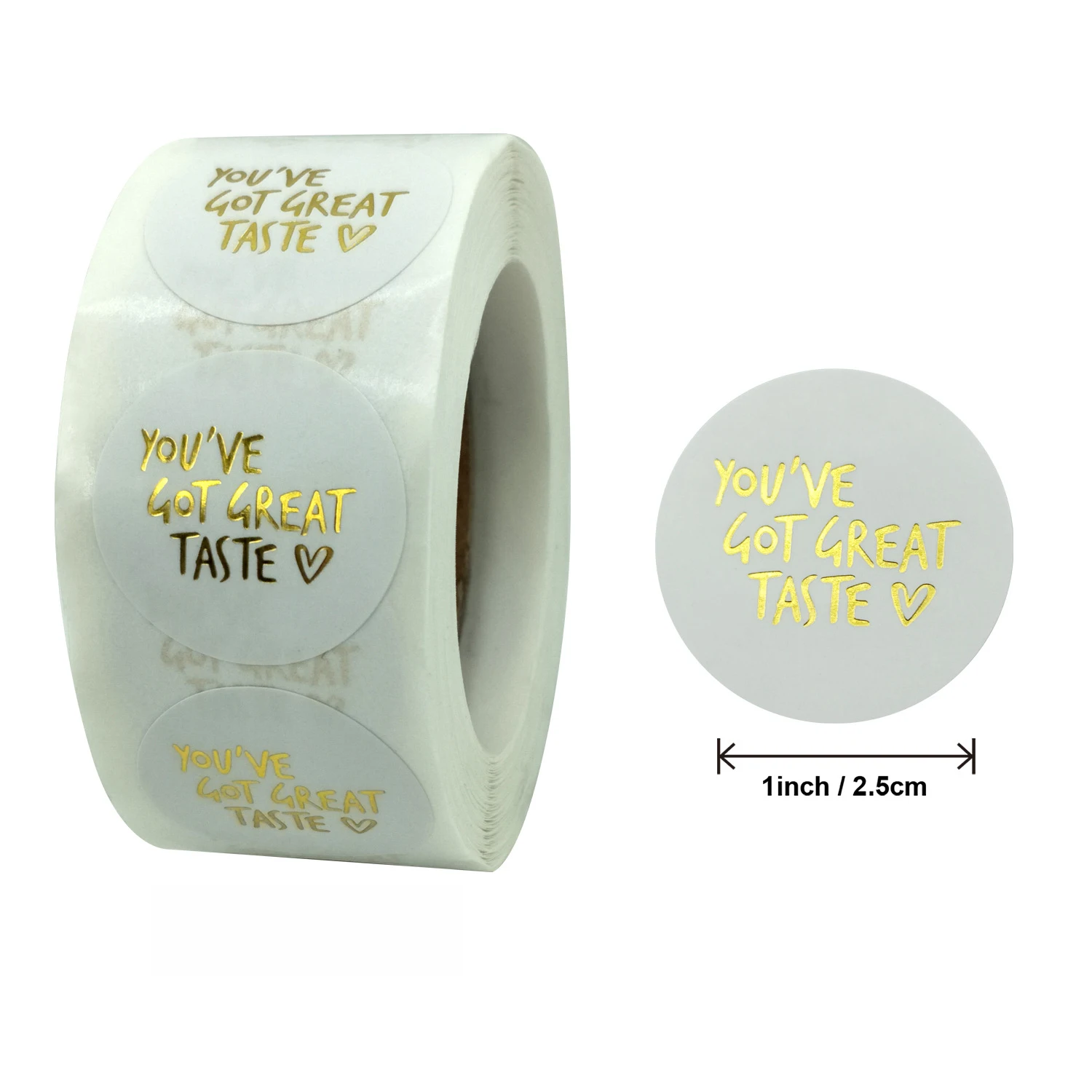 500pcs Pink Black You've Got Great Taste Stickers Gold Foil Business Thank You Stickers Shipping Labels Handmade Gift Sealing