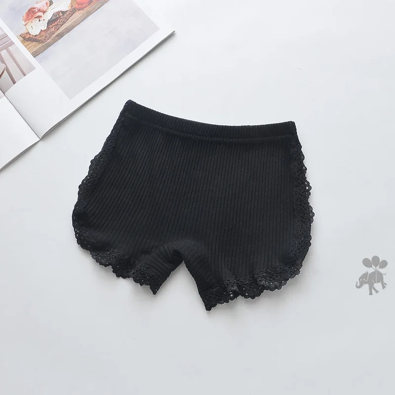 Children's Clothing Summer Girls Three-quarter Pants Little Girls Baby Girls Kids Side Lace Cotton Anti-glare Shorts KF949