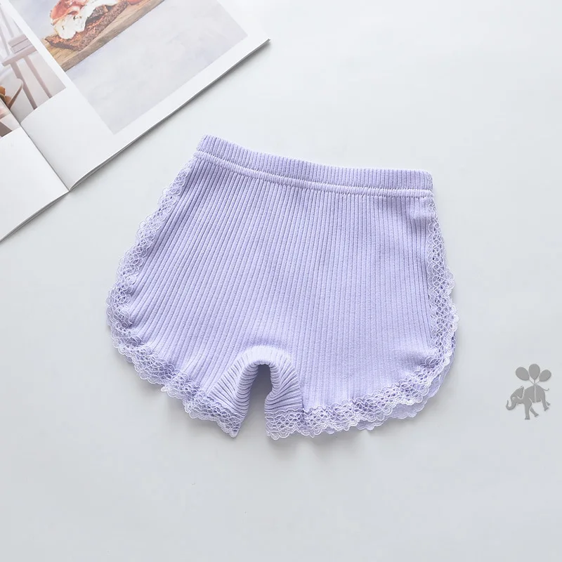 Children's Clothing Summer Girls Three-quarter Pants Little Girls Baby Girls Kids Side Lace Cotton Anti-glare Shorts KF949