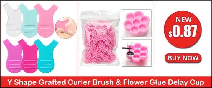 10Pcs Grafting Blossom Stick Eyelash Extension Storage Card Grafted Premade Fans Volume Lash Sticky Strip Tape False Eyelashes
