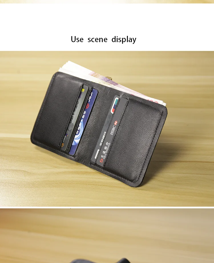 Genuine Leather Casual men wallet luxury design Short purse slim Card Holder Solid money bag famous brand thin minimalist wallet